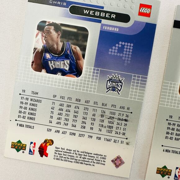 Vintage 2002 Lego Sports Upper Deck Bundle of 9 Basketball Cards - Picture 12 of 12